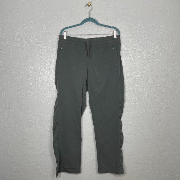 Kuhl Pants - Kuhl Women L Gray FreeFlex Move Pants Zip Pocket Drawstring Waist Lightweight
